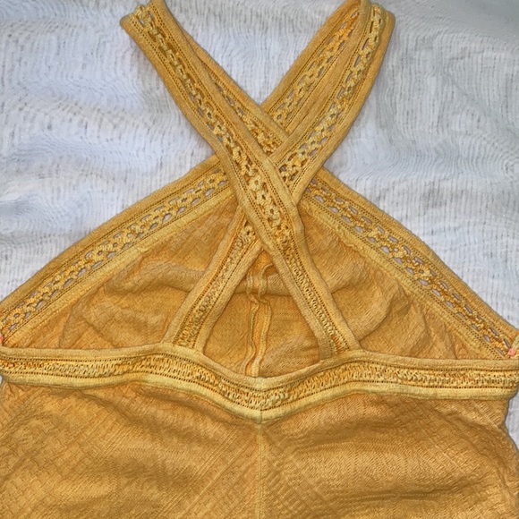 Free People Woven and Embroidered Halter Style Top - Picture 7 of 9